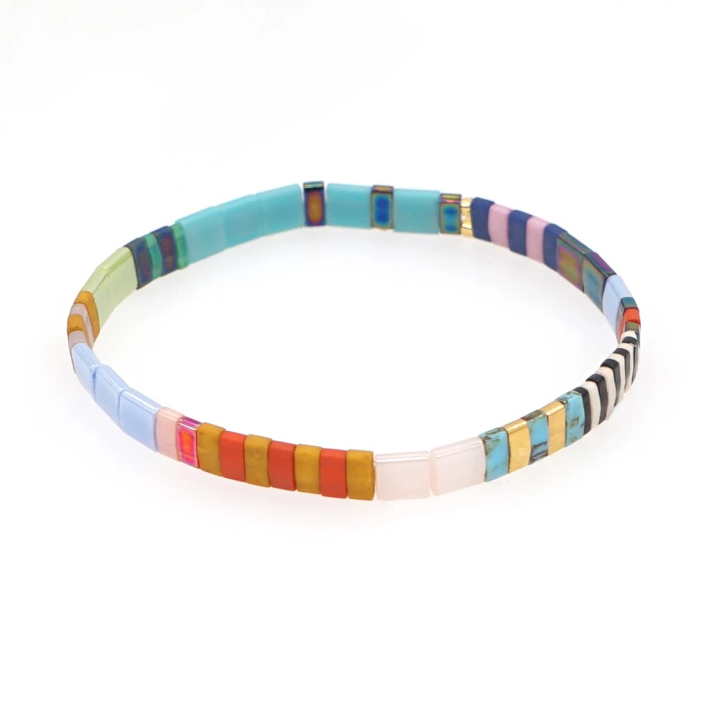 Go2Boho Tila Bead Bracelet Boho Miyuki Seeds Handmade Gift Jewelry For Women