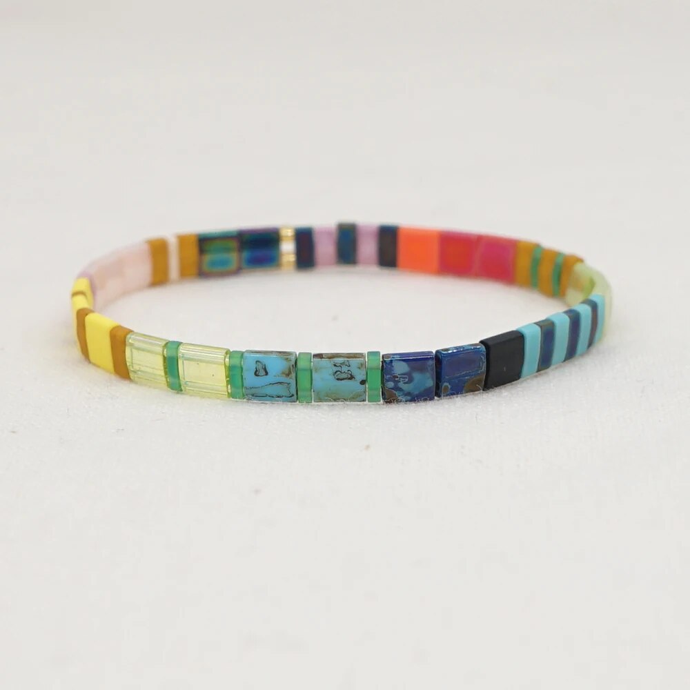 Go2Boho Tila Bead Bracelet Boho Miyuki Seeds Handmade Gift Jewelry For Women