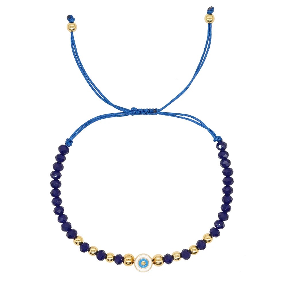 Crystal Beaded Bracelet For Women Evil Eye Handmade Jewelry C-B23033101