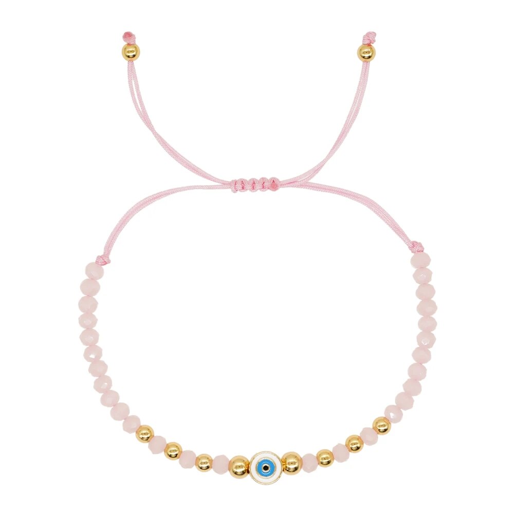 Crystal Beaded Bracelet For Women Evil Eye Handmade Jewelry C-B23033101