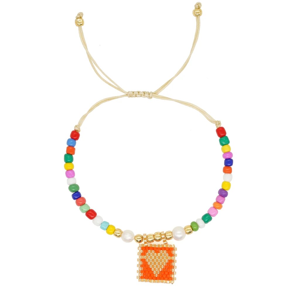 Miyuki Beaded Bracelets For Women Boho Handmade Love Heart Charm Gifts 2023 New MI-B23033101