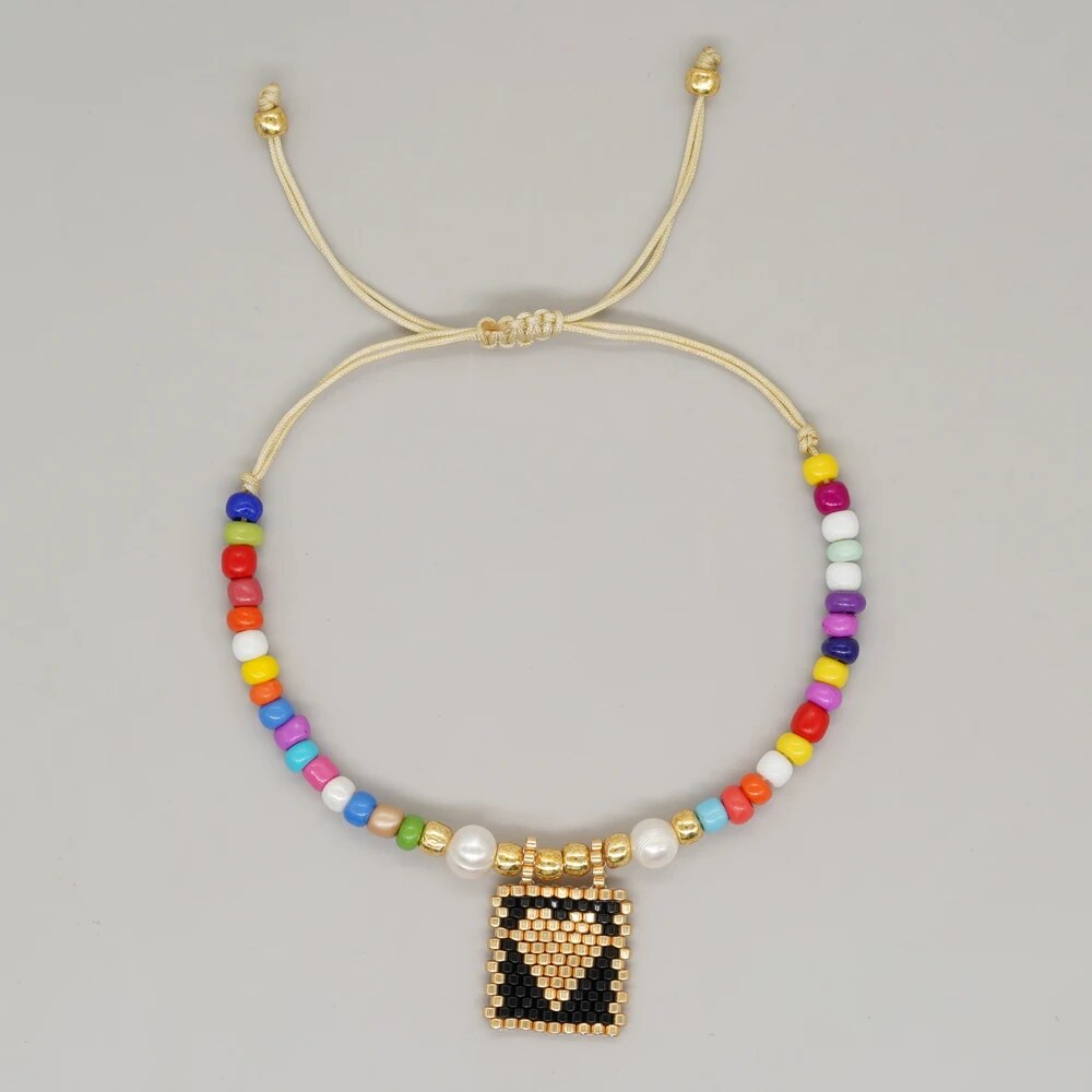 Miyuki Beaded Bracelets For Women Boho Handmade Love Heart Charm Gifts 2023 New MI-B23033101