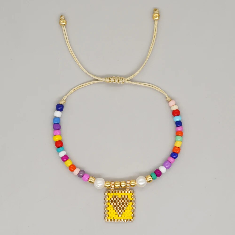 Miyuki Beaded Bracelets For Women Boho Handmade Love Heart Charm Gifts 2023 New MI-B23033101