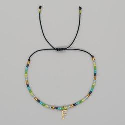 Go2boho Christmas Trendy Boho Glass Beaded Bracelets For Women Handmade Stack Woven Adjustable Letters Pendant Jewelry Gifts