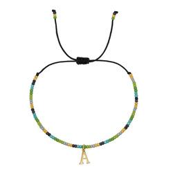 Go2boho Christmas Trendy Boho Glass Beaded Bracelets For Women Handmade Stack Woven Adjustable Letters Pendant Jewelry Gifts