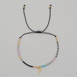 Go2boho Miyuki Delica Bead Friendship Bracelet Minimalist Fashion Chic Trendy Jewelry Gold Plated Letter Name Jewelry