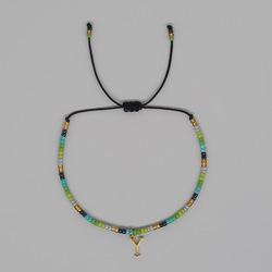 Go2boho Christmas Trendy Boho Glass Beaded Bracelets For Women Handmade Stack Woven Adjustable Letters Pendant Jewelry Gifts