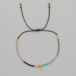 Go2boho Miyuki Delica Bead Friendship Bracelet Minimalist Fashion Chic Trendy Jewelry Gold Plated Letter Name Jewelry