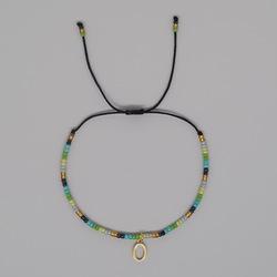 Go2boho Christmas Trendy Boho Glass Beaded Bracelets For Women Handmade Stack Woven Adjustable Letters Pendant Jewelry Gifts
