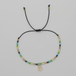 Go2boho Christmas Trendy Boho Glass Beaded Bracelets For Women Handmade Stack Woven Adjustable Letters Pendant Jewelry Gifts