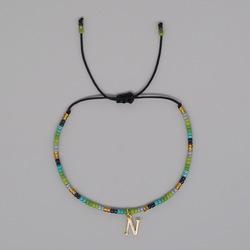 Go2boho Christmas Trendy Boho Glass Beaded Bracelets For Women Handmade Stack Woven Adjustable Letters Pendant Jewelry Gifts