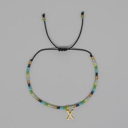 Go2boho Christmas Trendy Boho Glass Beaded Bracelets For Women Handmade Stack Woven Adjustable Letters Pendant Jewelry Gifts