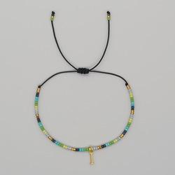 Go2boho Christmas Trendy Boho Glass Beaded Bracelets For Women Handmade Stack Woven Adjustable Letters Pendant Jewelry Gifts