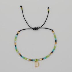 Go2boho Christmas Trendy Boho Glass Beaded Bracelets For Women Handmade Stack Woven Adjustable Letters Pendant Jewelry Gifts