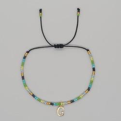 Go2boho Christmas Trendy Boho Glass Beaded Bracelets For Women Handmade Stack Woven Adjustable Letters Pendant Jewelry Gifts