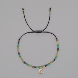 Go2boho Christmas Trendy Boho Glass Beaded Bracelets For Women Handmade Stack Woven Adjustable Letters Pendant Jewelry Gifts