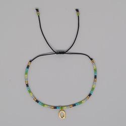 Go2boho Christmas Trendy Boho Glass Beaded Bracelets For Women Handmade Stack Woven Adjustable Letters Pendant Jewelry Gifts