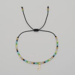 Go2boho Christmas Trendy Boho Glass Beaded Bracelets For Women Handmade Stack Woven Adjustable Letters Pendant Jewelry Gifts