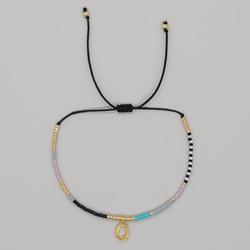 Go2boho Miyuki Delica Bead Friendship Bracelet Minimalist Fashion Chic Trendy Jewelry Gold Plated Letter Name Jewelry