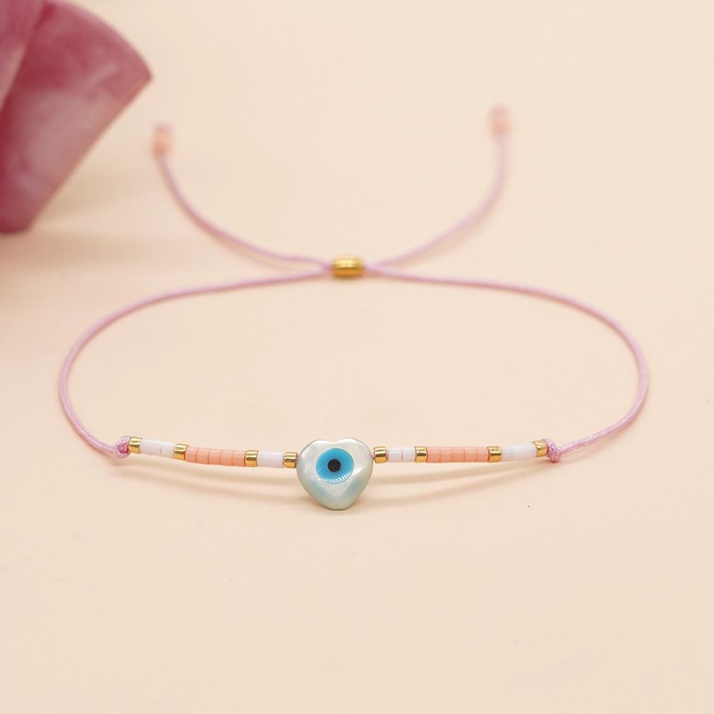 Go2boho Sea Shell Evil Eye Miyuki Beaded Friendship Bracelets For Women Kid Jewelry Gift Beauty for Positive Energy