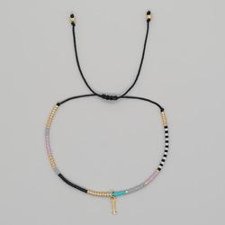 Go2boho Miyuki Delica Bead Friendship Bracelet Minimalist Fashion Chic Trendy Jewelry Gold Plated Letter Name Jewelry