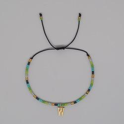 Go2boho Christmas Trendy Boho Glass Beaded Bracelets For Women Handmade Stack Woven Adjustable Letters Pendant Jewelry Gifts