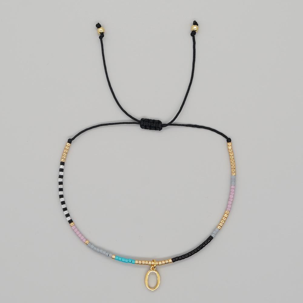 Go2boho Miyuki Delica Bead Friendship Bracelet Minimalist Fashion Chic Trendy Jewelry Gold Plated Letter Name Jewelry