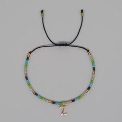 Go2boho Christmas Trendy Boho Glass Beaded Bracelets For Women Handmade Stack Woven Adjustable Letters Pendant Jewelry Gifts