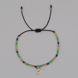 Go2boho Christmas Trendy Boho Glass Beaded Bracelets For Women Handmade Stack Woven Adjustable Letters Pendant Jewelry Gifts