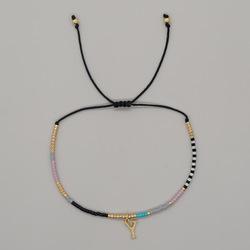 Go2boho Miyuki Delica Bead Friendship Bracelet Minimalist Fashion Chic Trendy Jewelry Gold Plated Letter Name Jewelry