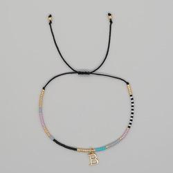 Go2boho Miyuki Delica Bead Friendship Bracelet Minimalist Fashion Chic Trendy Jewelry Gold Plated Letter Name Jewelry