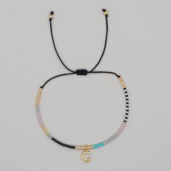 Go2boho Miyuki Delica Bead Friendship Bracelet Minimalist Fashion Chic Trendy Jewelry Gold Plated Letter Name Jewelry