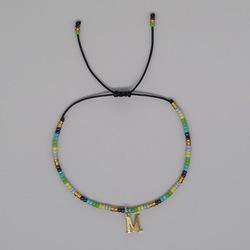 Go2boho Christmas Trendy Boho Glass Beaded Bracelets For Women Handmade Stack Woven Adjustable Letters Pendant Jewelry Gifts