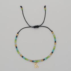 Go2boho Christmas Trendy Boho Glass Beaded Bracelets For Women Handmade Stack Woven Adjustable Letters Pendant Jewelry Gifts