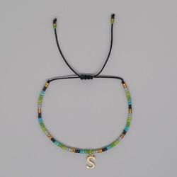 Go2boho Christmas Trendy Boho Glass Beaded Bracelets For Women Handmade Stack Woven Adjustable Letters Pendant Jewelry Gifts