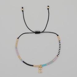 Go2boho Miyuki Delica Bead Friendship Bracelet Minimalist Fashion Chic Trendy Jewelry Gold Plated Letter Name Jewelry