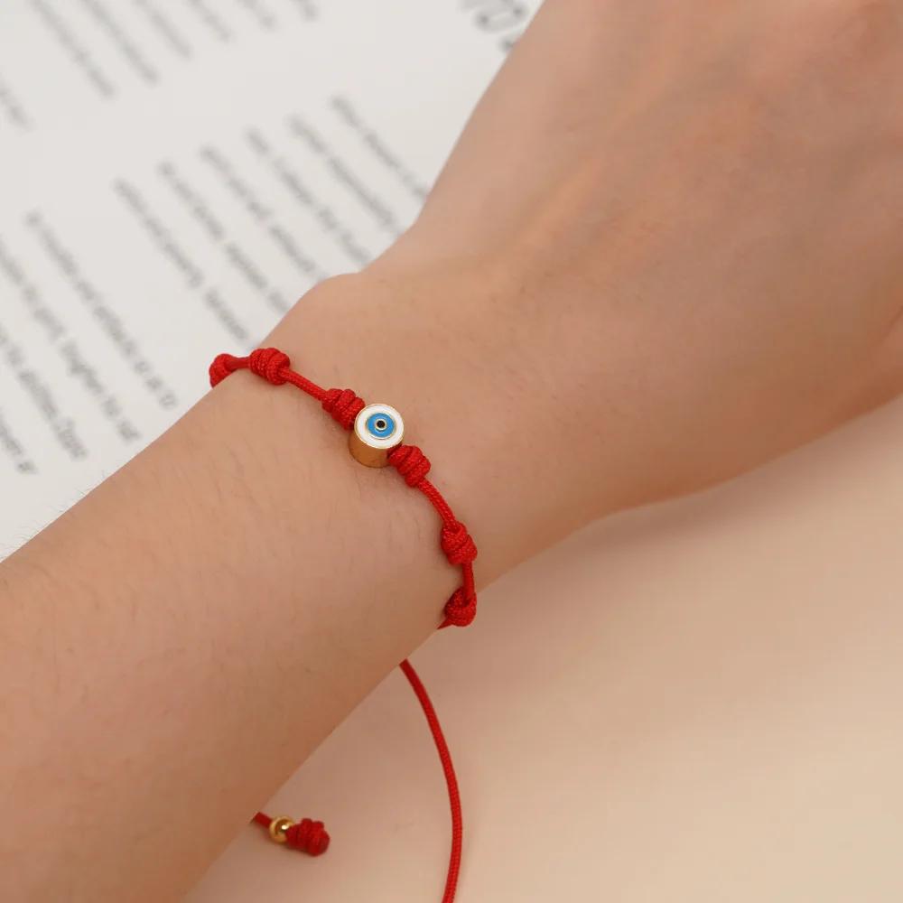 Evil Eye Alloy Beaded Bracelet Lucky Handmade Jewelry For Women JS-B23030901