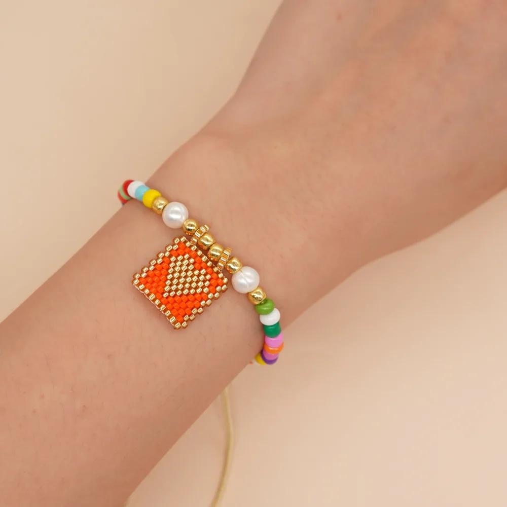 Miyuki Beaded Bracelets For Women Boho Handmade Love Heart Charm Gifts 2023 New MI-B23033101