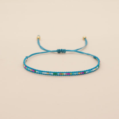 Go2boho 2024 New Miyuki Bead Bracelet For Women Wax Line Woven Colorful Beads Adjustable Luck Chain Handmade Jewelry Gifts