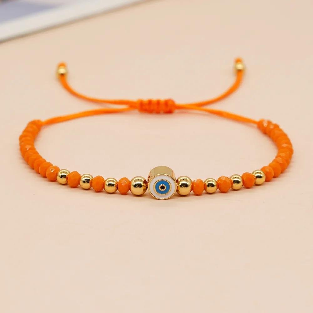 Crystal Beaded Bracelet For Women Evil Eye Handmade Jewelry C-B23033101